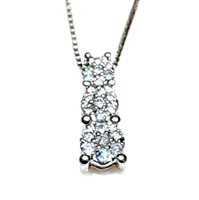 Collar Sommer Mujer INVISIBLE SETTING in Oro blanco Diamante 0.12 Ct TRILOGY I.SETTING CT 0.12 - TRILOGY I.SETTING CT 0.12